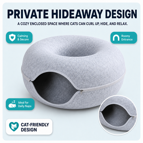 CozyNest Donut Cat Tunnel
